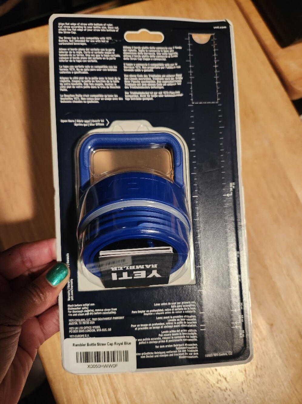 NWT Yeti Blue Rambler Accessory Lid - Blue